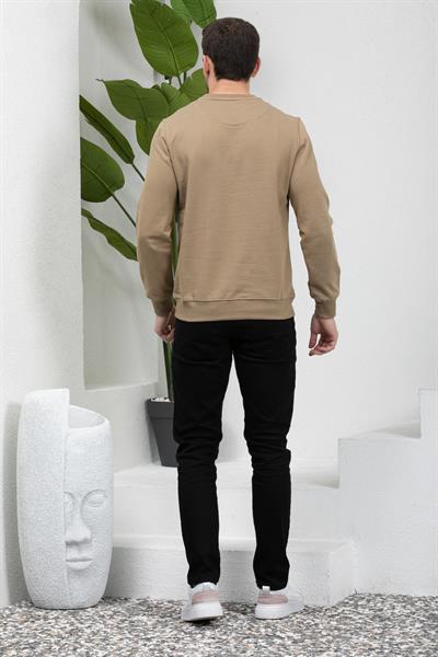 3 İplik Bisiklet Yaka Sweatshirt