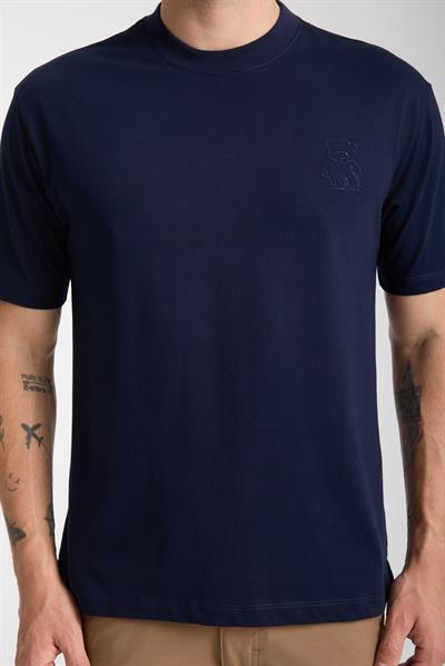 Erkek %100 Pamuk Relax Ayı Nakışlı T-Shirt