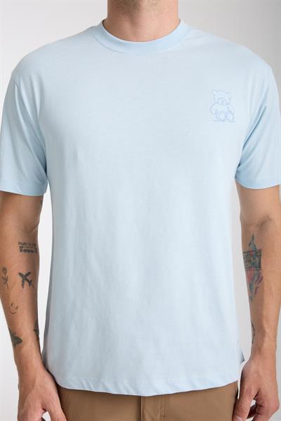 Erkek %100 Pamuk Relax Ayı Nakışlı T-Shirt