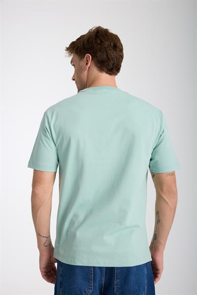 Erkek %100 Pamuk Relax Fit Baykuş Nakışlı T-Shirt