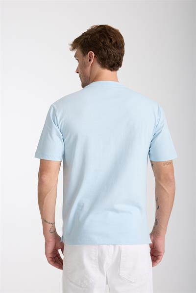 Erkek %100 Pamuk Relax Fit Baykuş Nakışlı T-Shirt