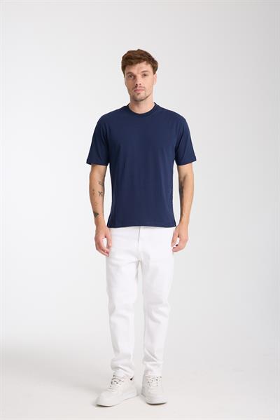 Erkek %100 Pamuk Relax Fit Kertenkele Nakışlı T-Shirt