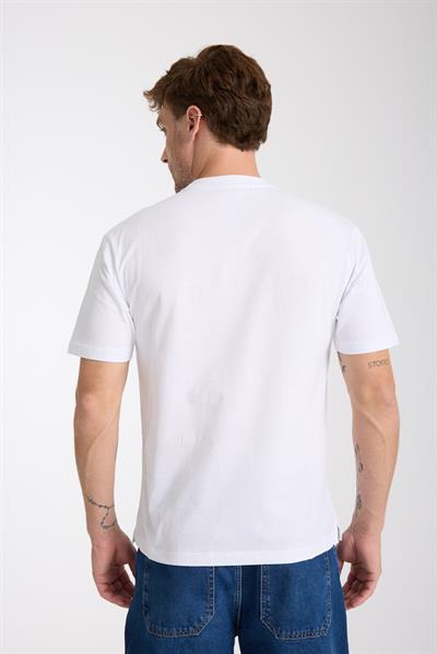 Erkek %100 Pamuk Relax Fit Kertenkele Nakışlı T-Shirt