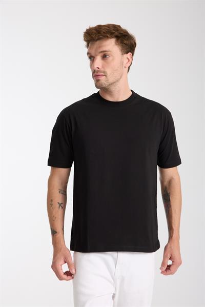 Erkek %100 Pamuk Relax Fit Kertenkele Nakışlı T-Shirt