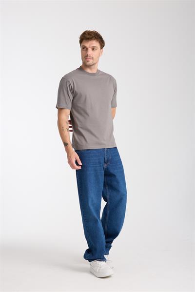 Erkek %100 Pamuk Relax Fit Kertenkele Nakışlı T-Shirt