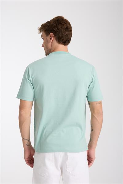 Erkek %100 Pamuk Relax Fit Kertenkele Nakışlı T-Shirt