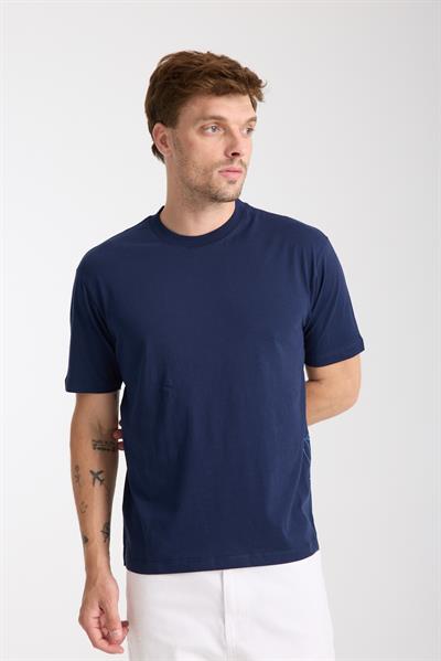 Erkek %100 Pamuk Relax Fit Kertenkele Nakışlı T-Shirt