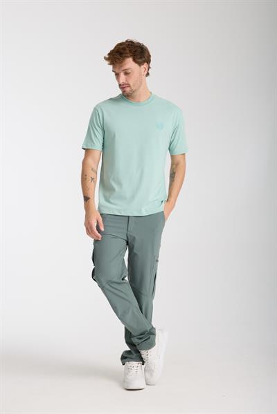 Erkek %100 Pamuk Relax Fit Vahşi Ayı Nakışlı T-Shirt