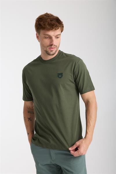 Erkek %100 Pamuk Relax Fit Vahşi Ayı Nakışlı T-Shirt