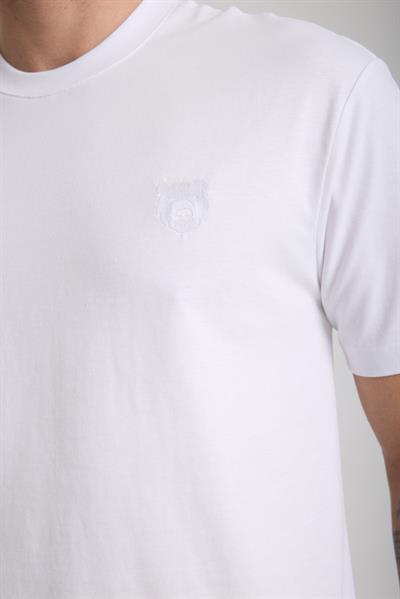 Erkek %100 Pamuk Relax Fit Vahşi Ayı Nakışlı T-Shirt