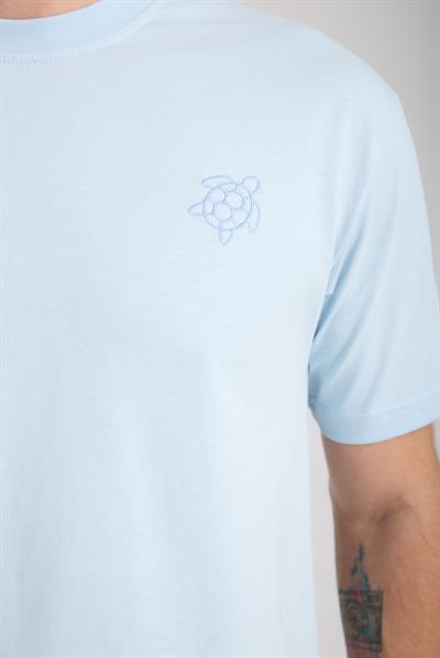 Erkek %100 Pamuk Relax Kaplumbağa Nakışlı T-Shirt