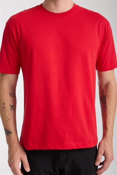 Erkek %100 Pamuk Relax Nakış Detaylı T-Shirt