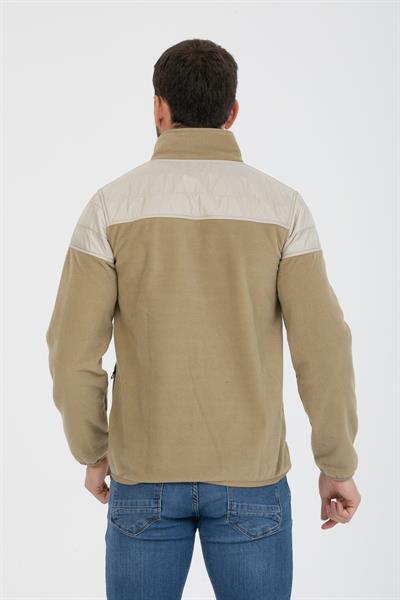 Kaplamalı Fermuarlı Polar