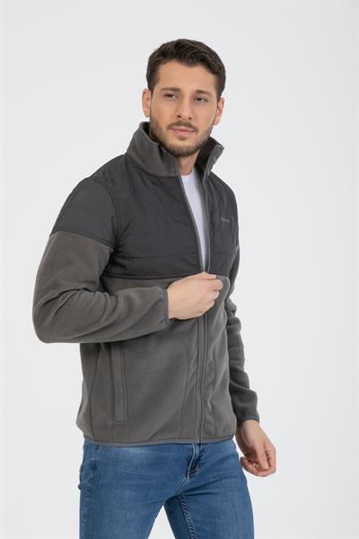 Kaplamalı Fermuarlı Polar