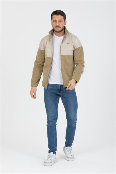 Kaplamalı Fermuarlı Polar