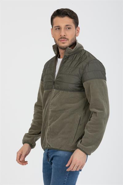 Kaplamalı Fermuarlı Polar