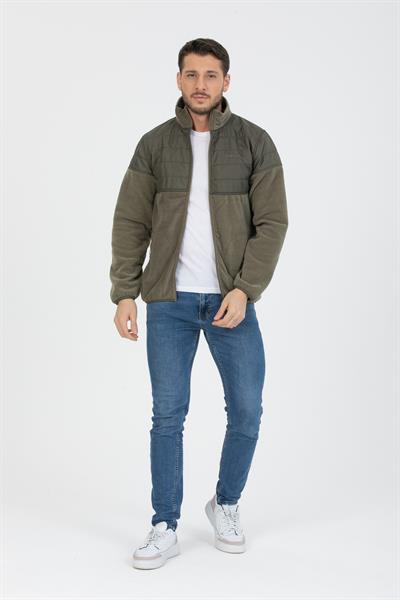 Kaplamalı Fermuarlı Polar