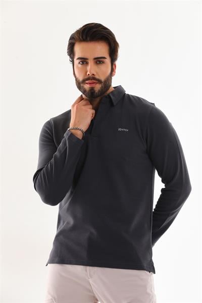 Polo Yaka Ottoman Uzun Kol T-Shirt