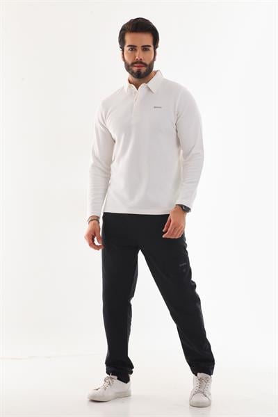 Polo Yaka Ottoman Uzun Kol T-Shirt