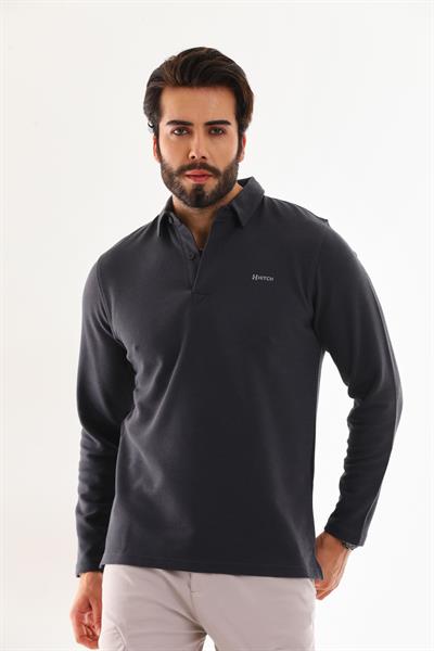 Polo Yaka Ottoman Uzun Kol T-Shirt