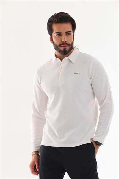 Polo Yaka Ottoman Uzun Kol T-Shirt