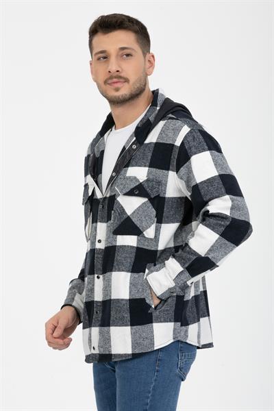 Sabit Kapşonlu Oduncu Gömlek