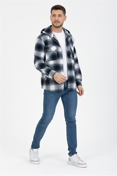 Sabit Kapşonlu Oduncu Gömlek