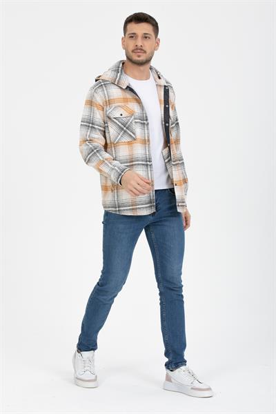 Sabit Kapşonlu Oduncu Gömlek