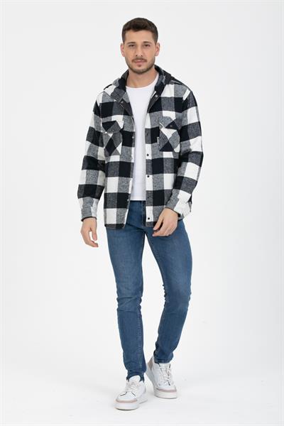 Sabit Kapşonlu Oduncu Gömlek