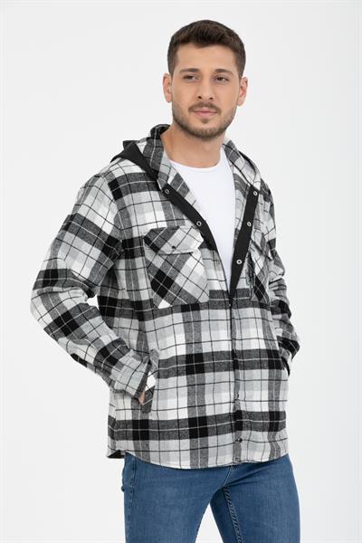 Sabit Kapşonlu Oduncu Gömlek