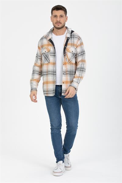 Sabit Kapşonlu Oduncu Gömlek