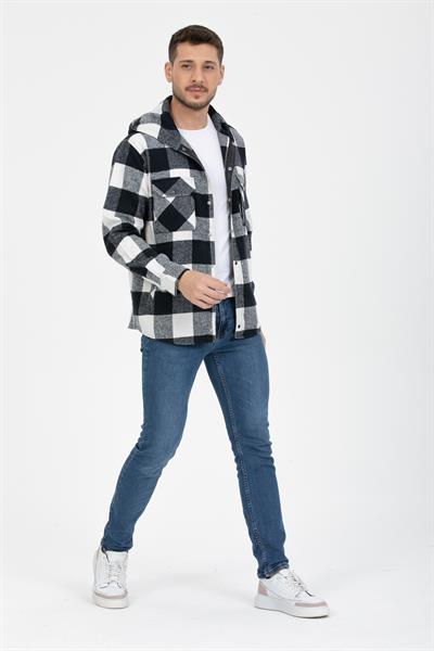 Sabit Kapşonlu Oduncu Gömlek