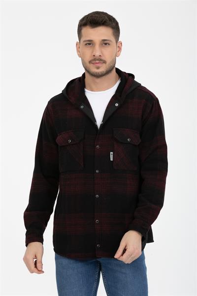 Sabit Kapşonlu Oduncu Gömlek