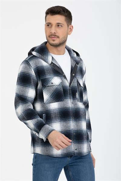 Sabit Kapşonlu Oduncu Gömlek