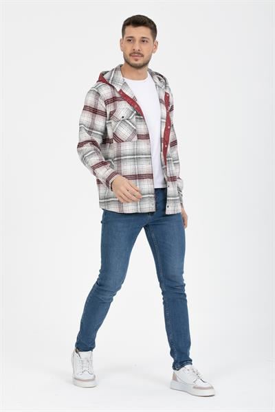 Sabit Kapşonlu Oduncu Gömlek