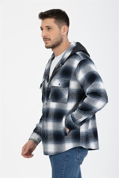 Sabit Kapşonlu Oduncu Gömlek