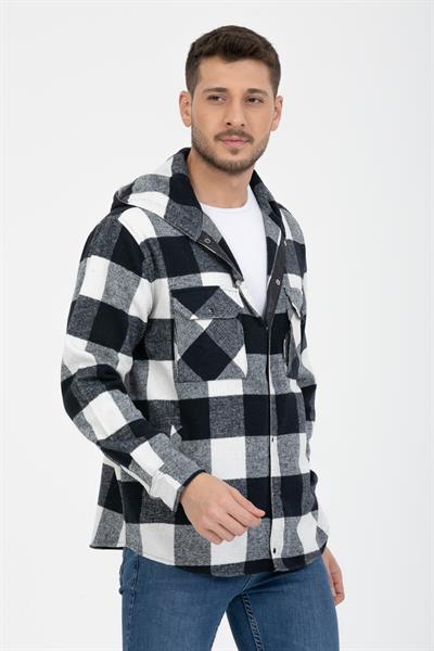 Sabit Kapşonlu Oduncu Gömlek