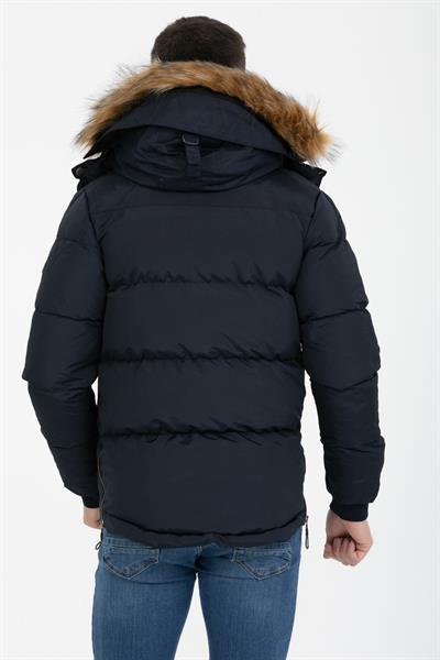 Tilki Kapşonlu Şişme Mont