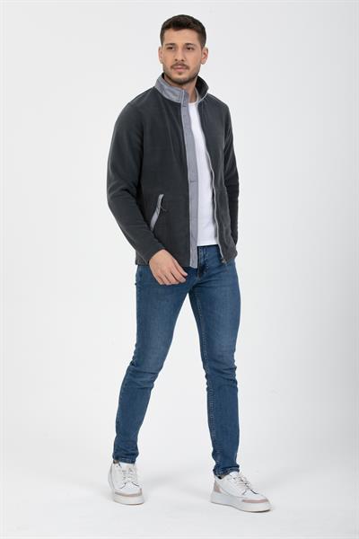 Yan Cep Fermuarlı Polar