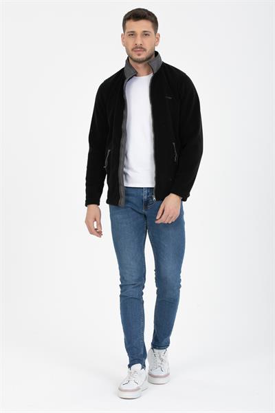 Yan Cep Fermuarlı Polar