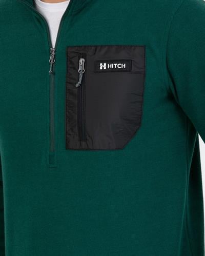 Yarım Fermuarlı Cepli Selanik Hırka