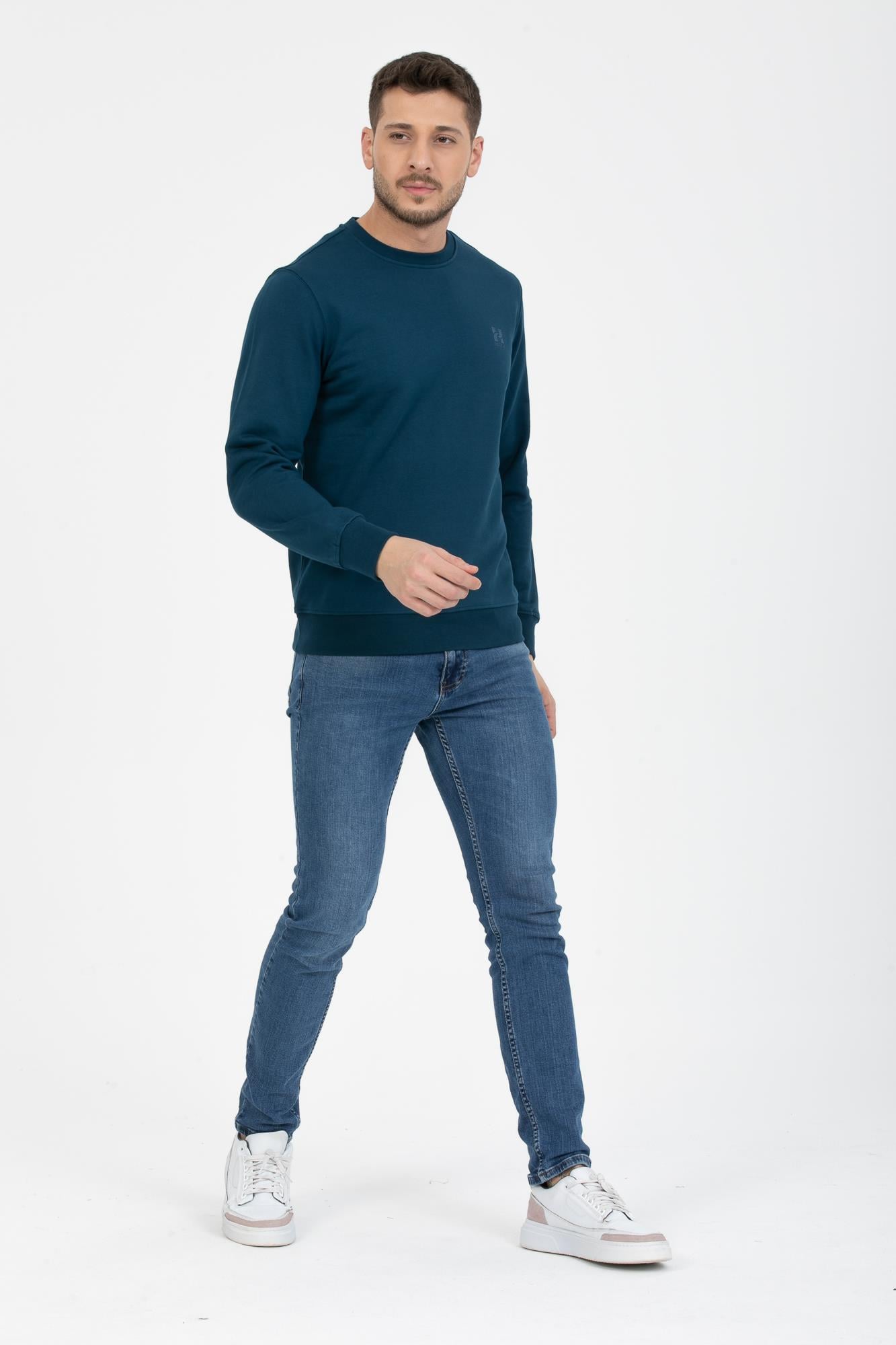 3 İplik Bisiklet Diagonel Sweatshirt