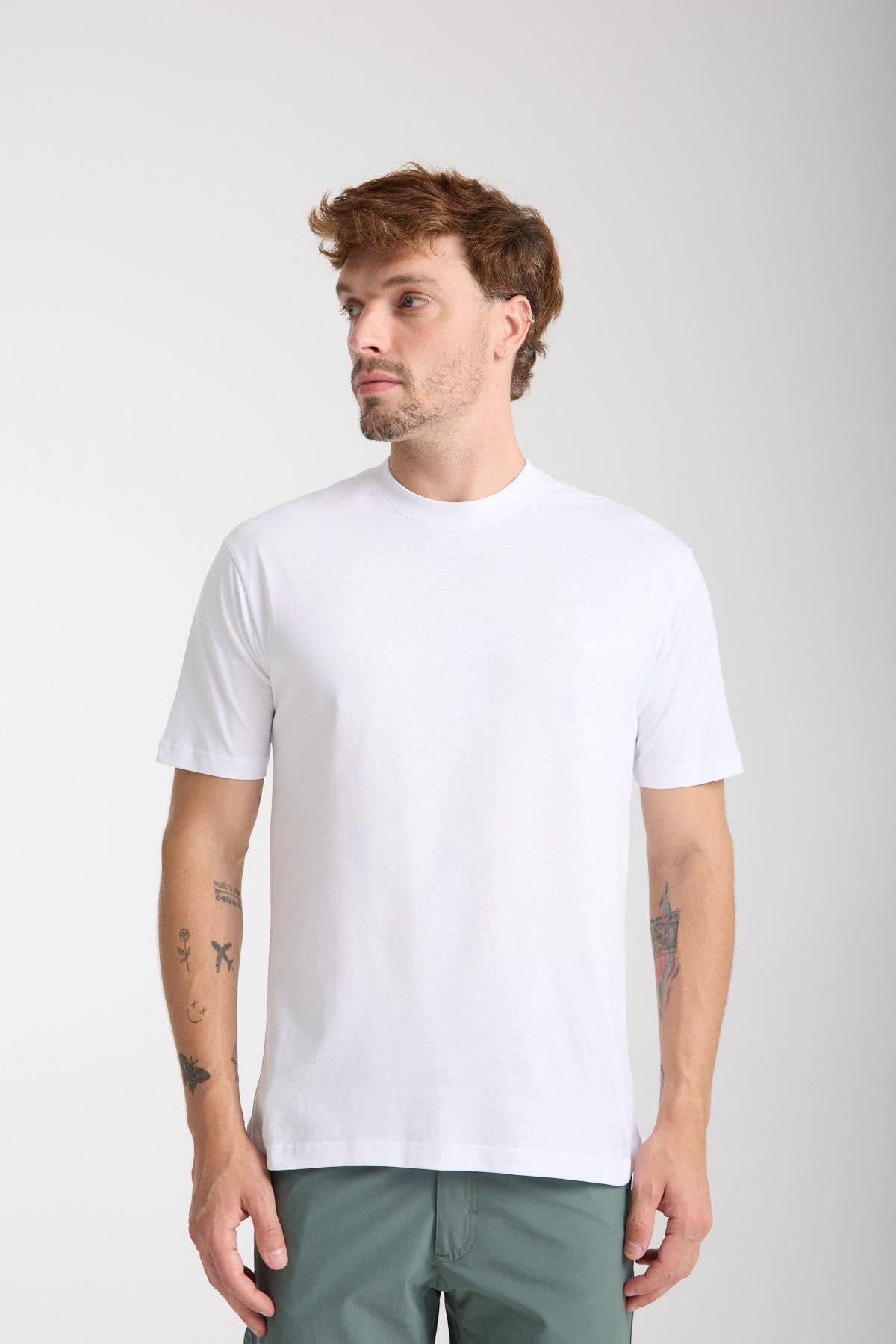 Erkek %100 Pamuk Relax Ayı Nakışlı T-Shirt