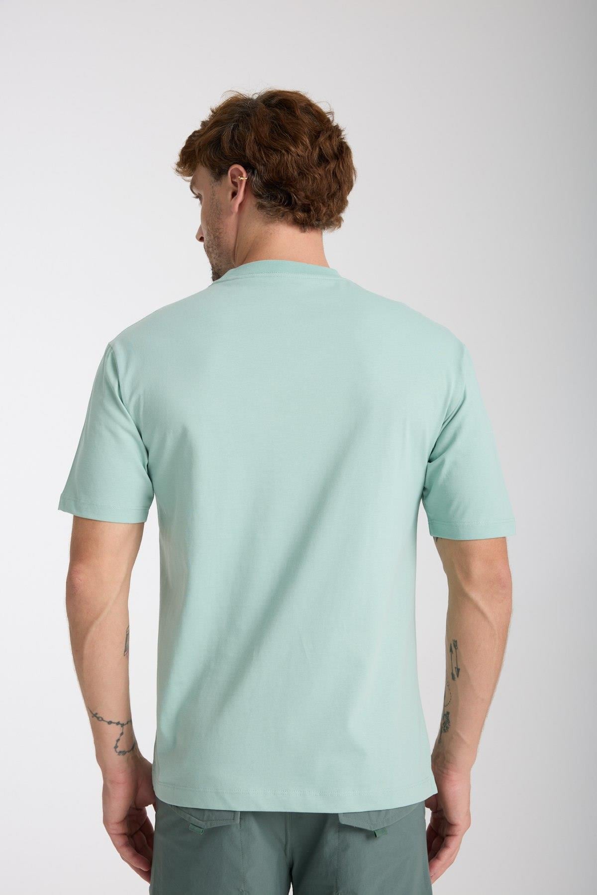 Erkek %100 Pamuk Relax Ayı Nakışlı T-Shirt