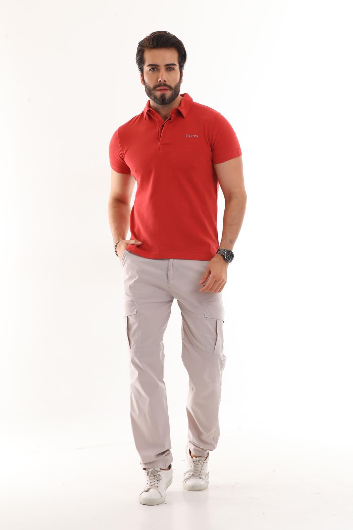 Polo Yaka Otoman Kısa Kol T-Shirt