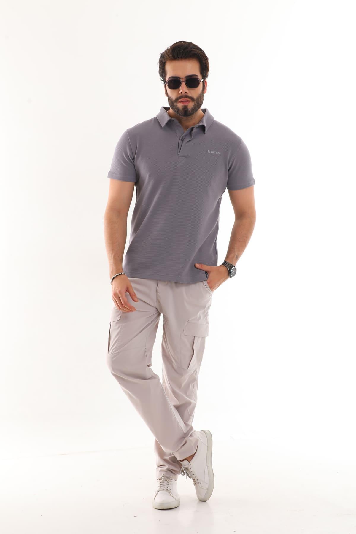 Polo Yaka Otoman Kısa Kol T-Shirt