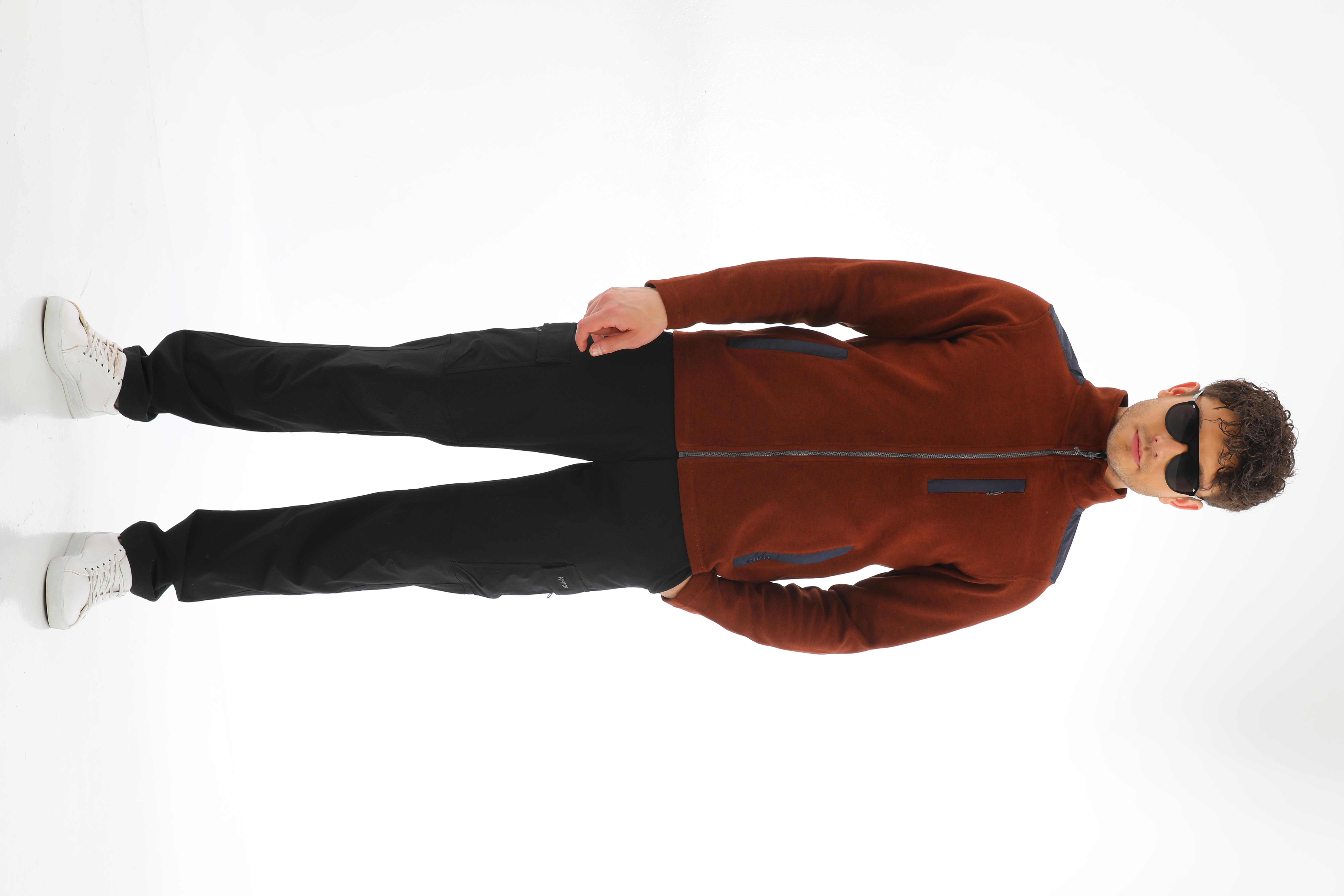 Yan Cepli Fermuarlı Selanik Hırka