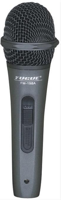 FUGUE FM-198A MİKROFON KABLOLU SİYAH BAŞLIKLI DİNAMİK TEK YÖNLÜ
