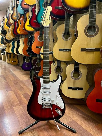 LONGA-LUCETTA  2 HUMBUCKER 1 SINGLE REDBURST ELEKTRO GİTAR KOD0855