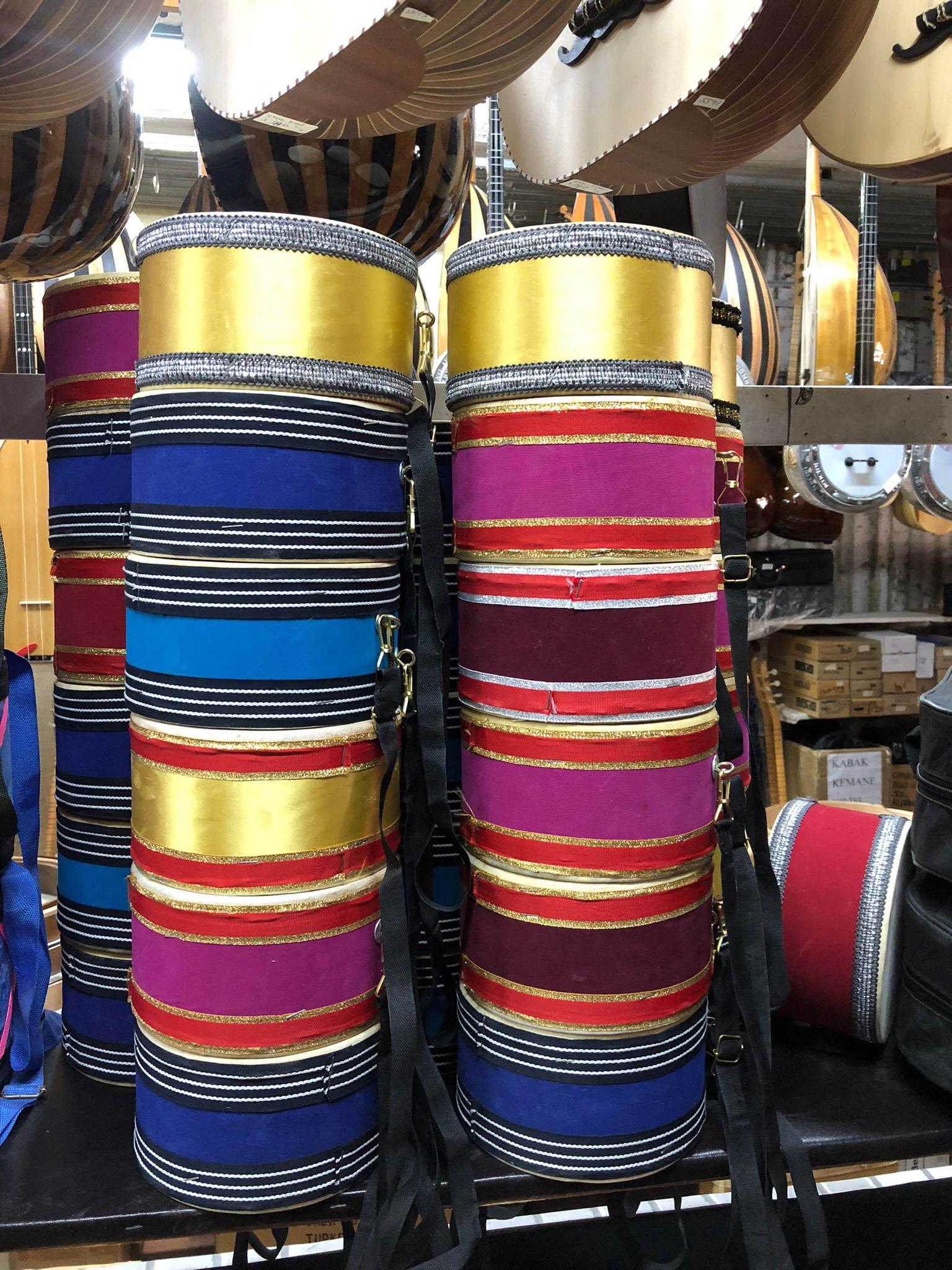 18 CM ÇİFT TARAFI ORİJİNAL HAYVAN DERİSİ ASKILI ÇOCUK DAVULU